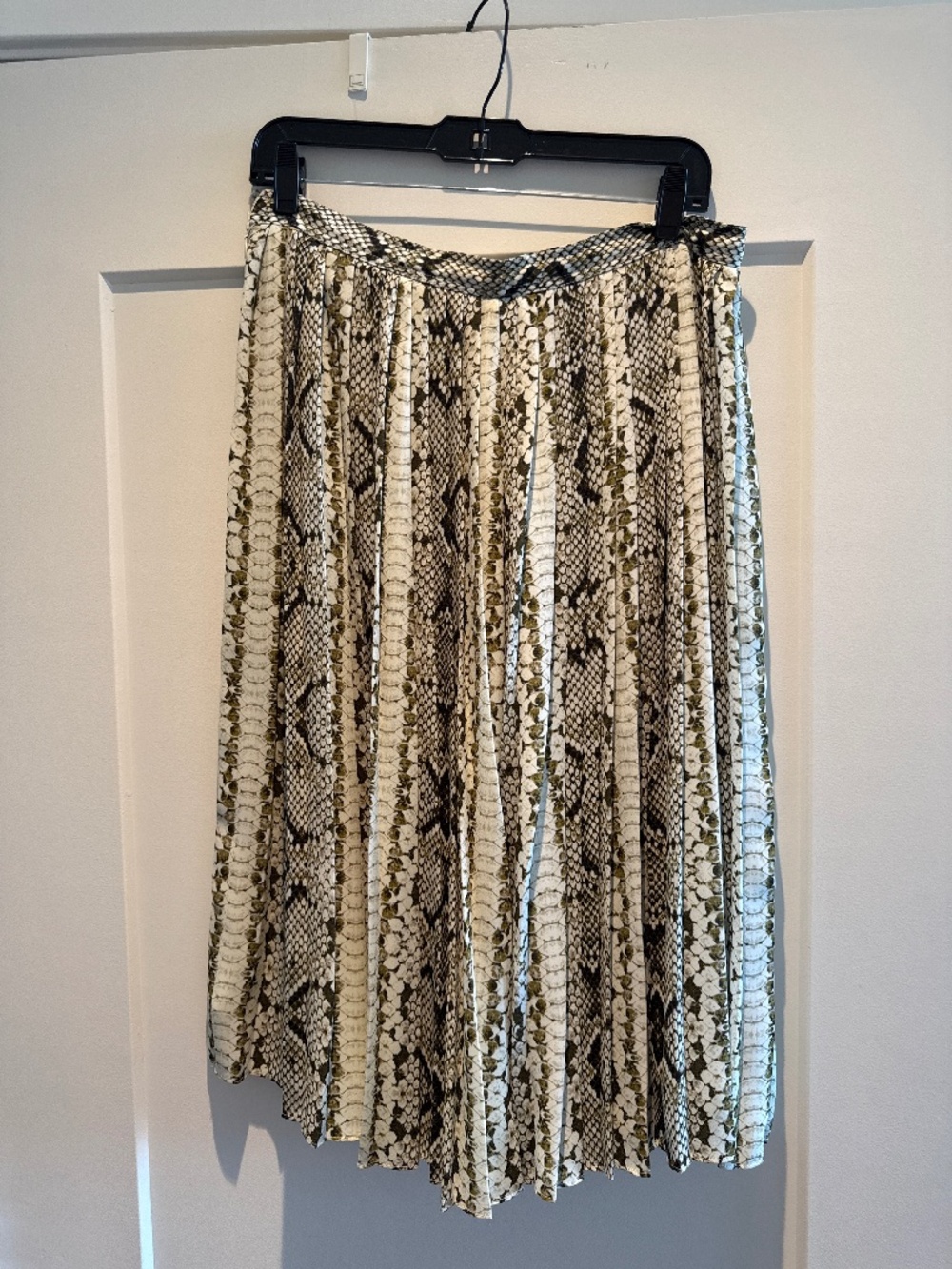 J. Crew MIDI Snakeskin Pleated Skirt